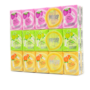 银鸽手帕纸夏果缤纷小包纸巾便携式原木浆卫生纸厕纸手纸3条30包