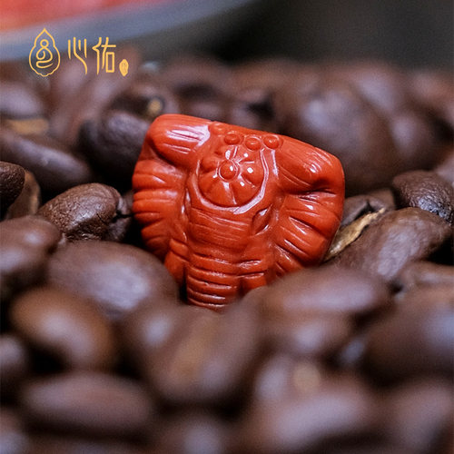 心佑南红象神背云星月菩提配饰