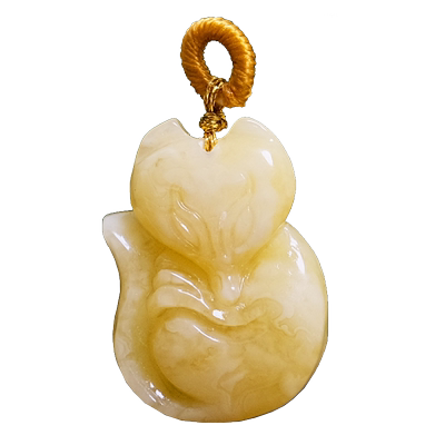 心佑蜜蜡狐狸吊坠星月菩提配饰