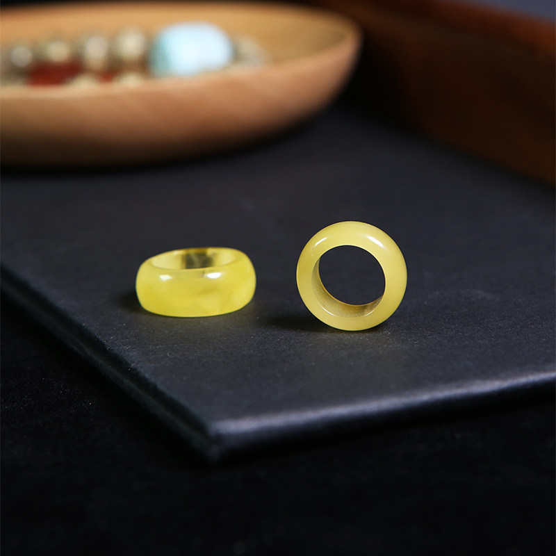 天然蜜蜡跑环面包圈移动卡子小金刚百香籽星月菩提手链吊挂坠配饰