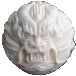 天然猛犸牙雕龙珠隔珠 顶珠配珠散珠单珠文玩手串圆珠配饰品吊坠