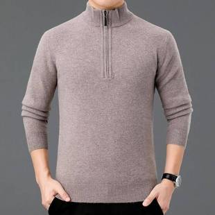 现货衫秋冬男士打底衫和816-K体型商青务高领厚款纯色绒羊男款中