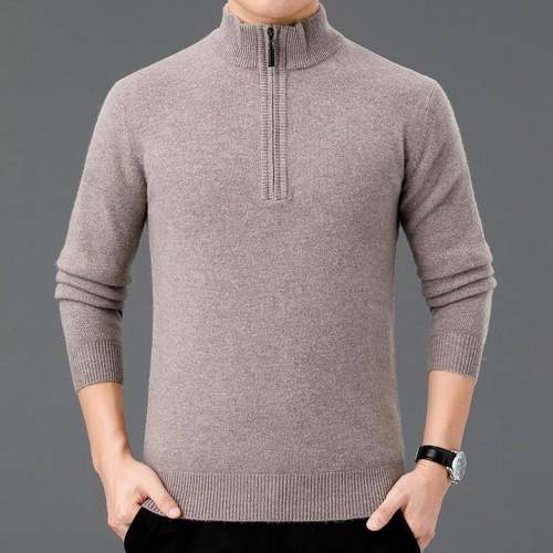 现货衫秋冬男士打底衫和816-K体型商青务高领厚款纯色绒羊男款中