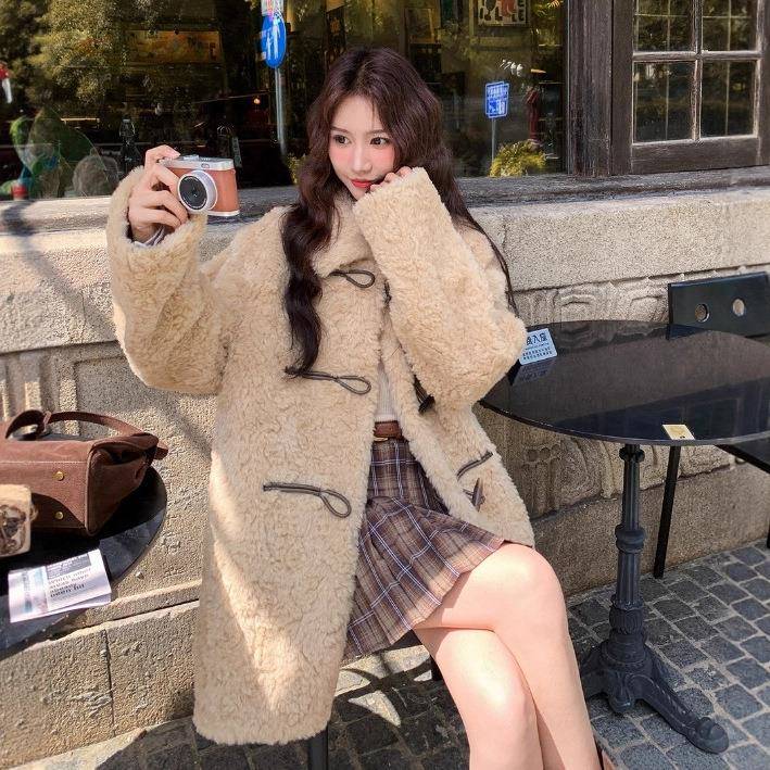羊羔毛仿皮毛一外套女冬20体2新款韩系时髦b199-W27减5宽松保暖毛