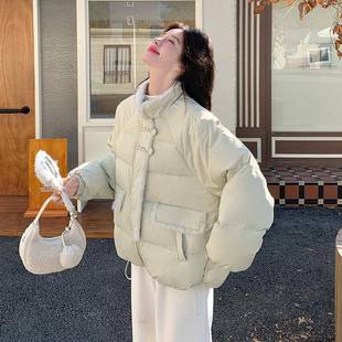 浅绿色羽绒服女冬子减新款2025冬新款小个短款季休闲学院B228-A65