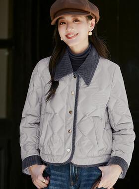 轻端羽绒服女短ZDIE58902024新款冬季薄小个子高时尚洋气加厚款白