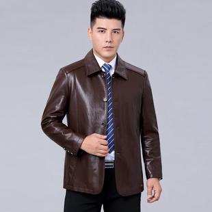 秋冬1836 翻皮领皮夹克中老年高档绵羊皮外 S5新海宁真皮衣男大码