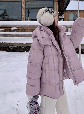 20C053-85225冬季0新款芋香紫泡芙9鸭绒羽绒白服
