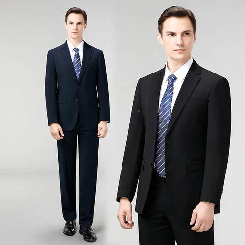码高端新XJI款西服两件套装男士职业正新装班面试郎伴郎职员大上