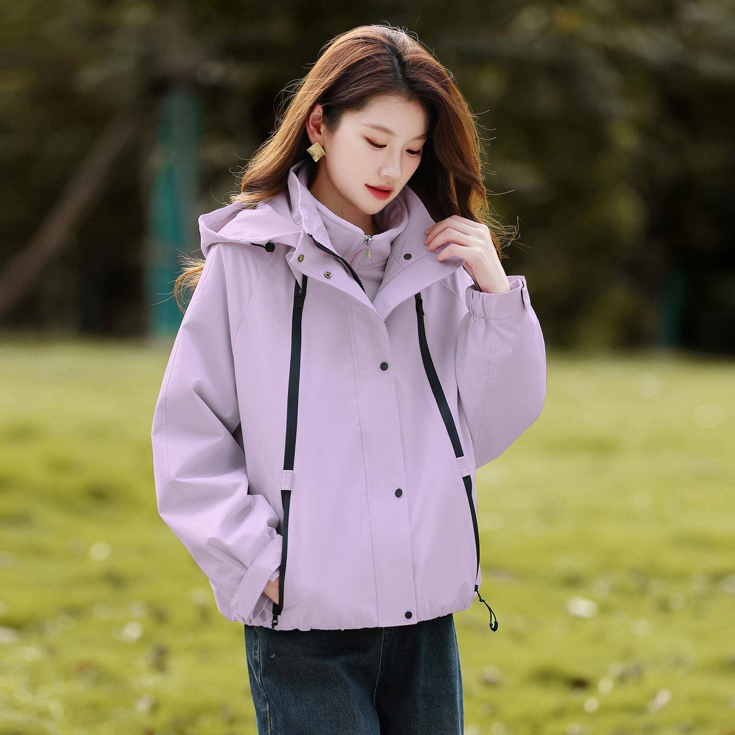 短款风衣外套女春秋季205新款爆款小ZLI25605子设2计个感气质龄减