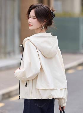 连短帽套女款205秋季新款2小个子韩系宽松休ZLI2582Y闲百搭减龄夹