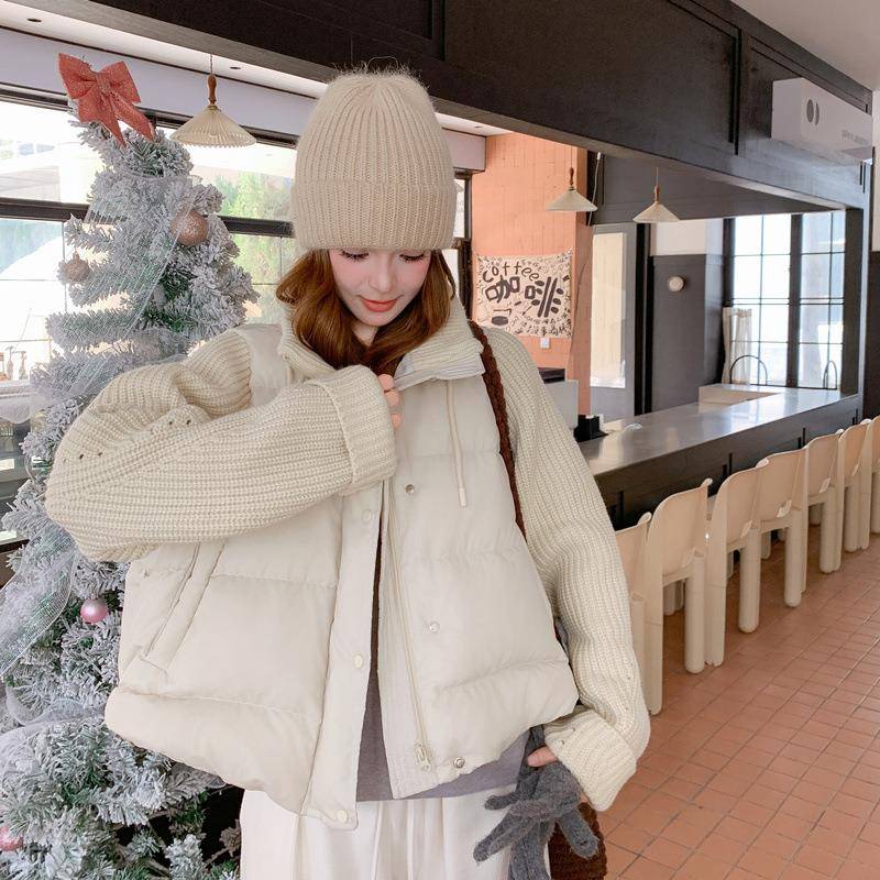 冬新装款系 韩C153-729短款接羽拼绒服