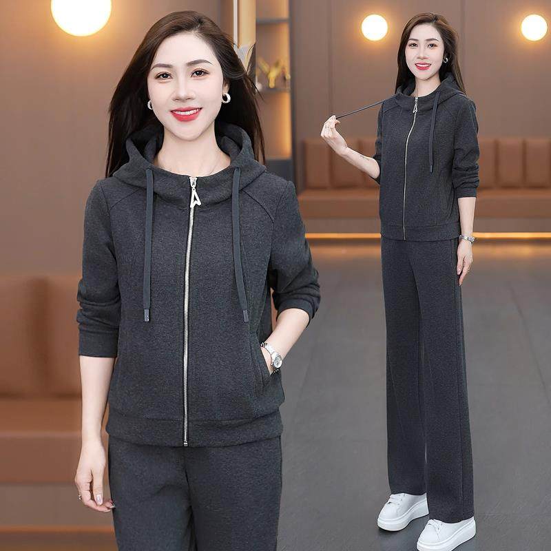 205春96889566秋季新款女款运动休闲套长装袖PL2O领透O气吸汗健身