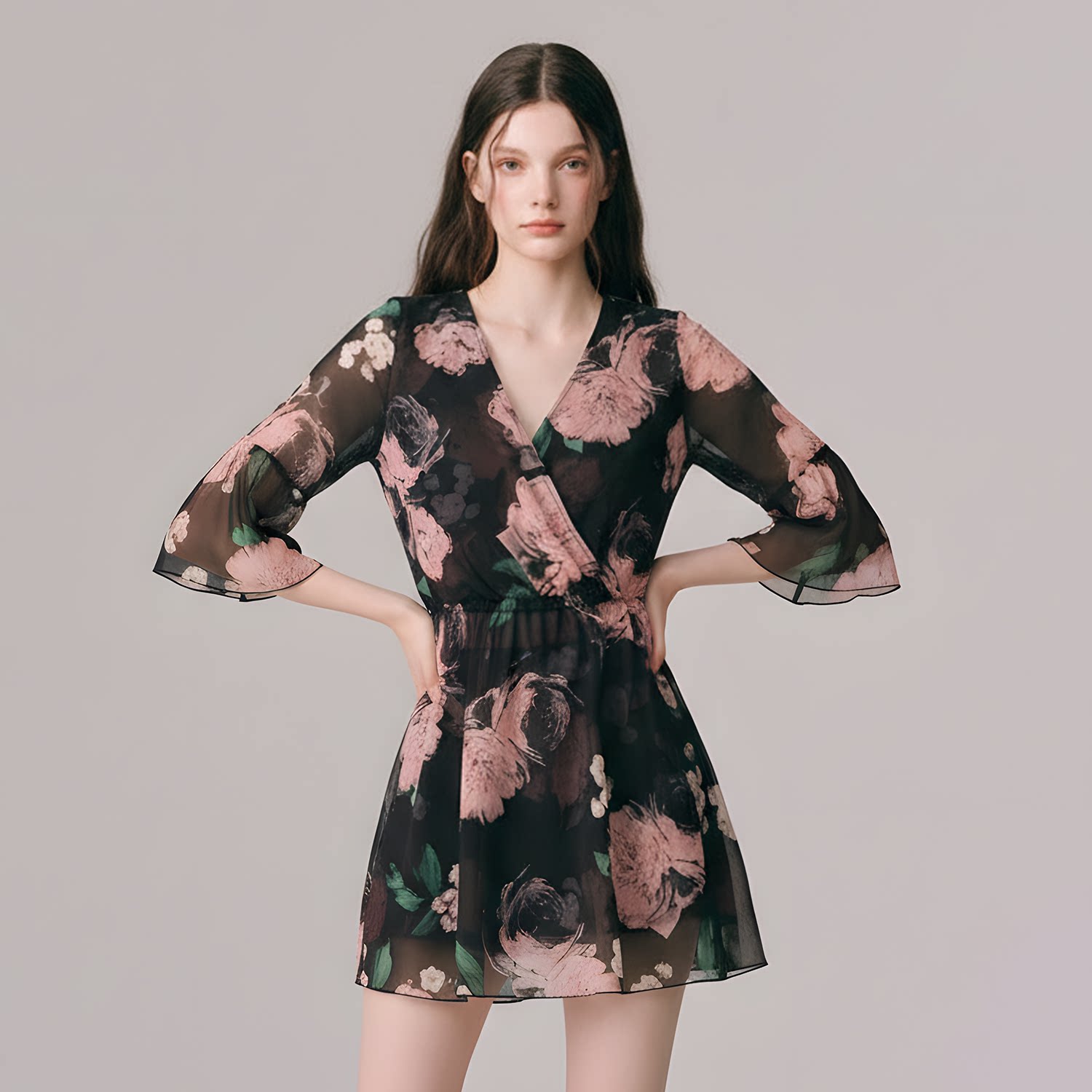 徐苏苏 高级感2026新款保守微胖遮肉显瘦温泉三件套分体式泳衣女