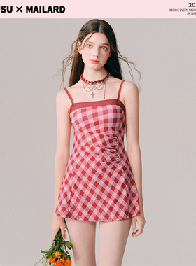 徐苏苏 2025新款高级感保守微胖女孩遮肉罩衫泡温泉连体泳衣女