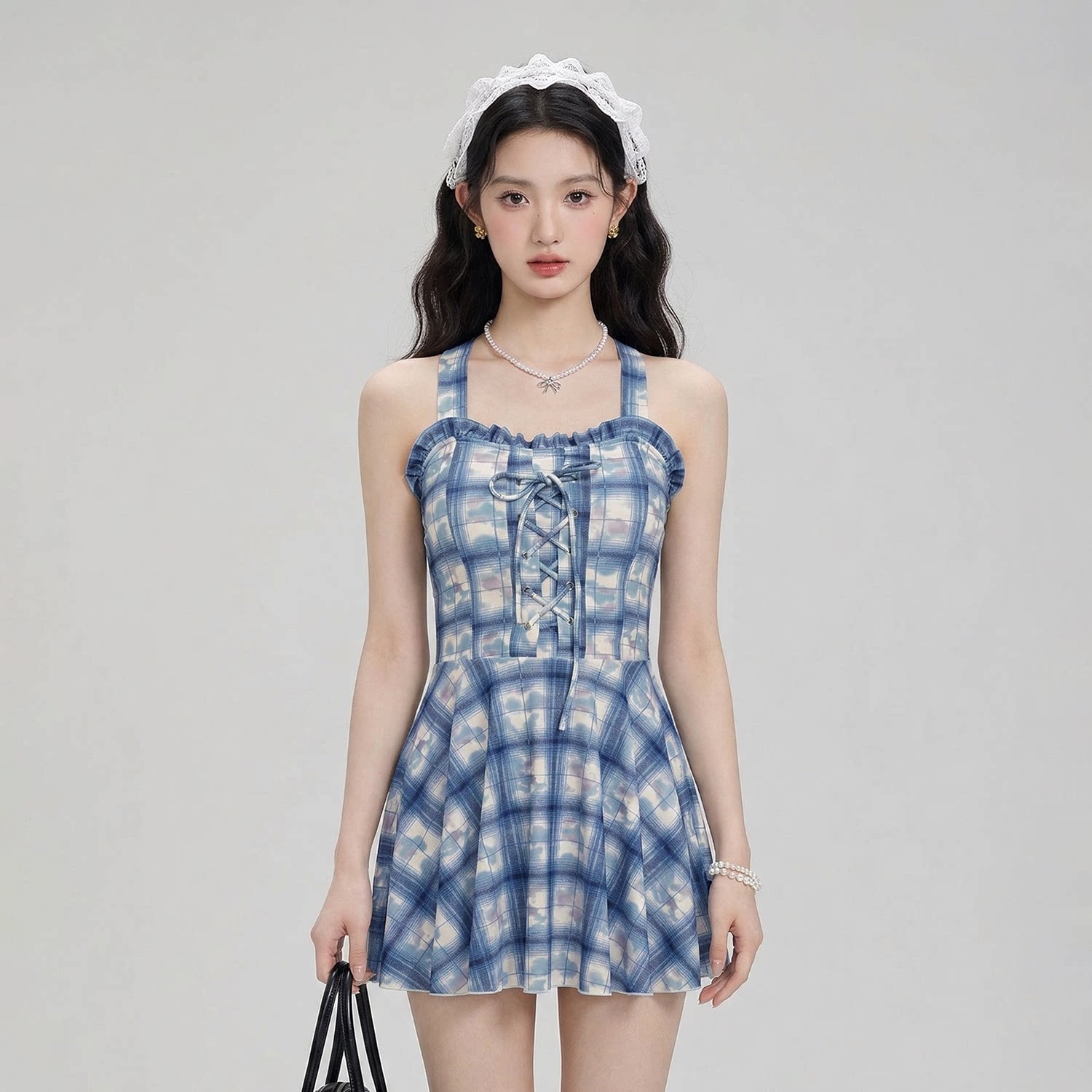 徐苏苏 绝美泰式高级感2026新款保守微胖遮肉温泉度假海边泳衣女