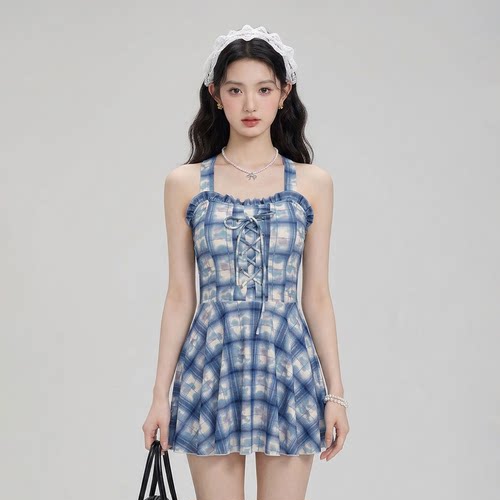 徐苏苏 绝美泰式高级感2026新款保守微胖遮肉温泉度假海边泳衣女