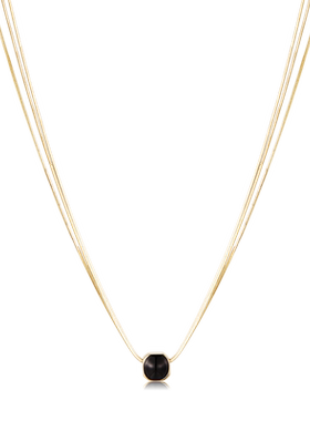 高级感金色项链女小众设计