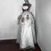 蜂蜜与玫瑰 TDH原创涩谷复古立体小熊蓬蓬水母造型婚纱礼服连衣裙