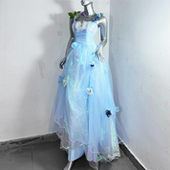 天鹅湖 TDH原创梦幻公主蓝色波光粼粼蓬蓬纱裙平价婚纱礼服连衣裙