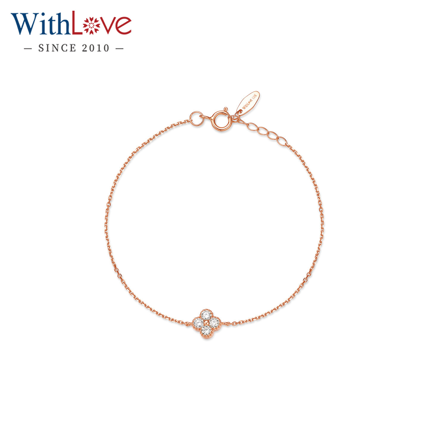 WithLove四叶草钻石手链图片