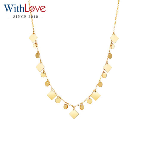 WithLove18K金素金项链