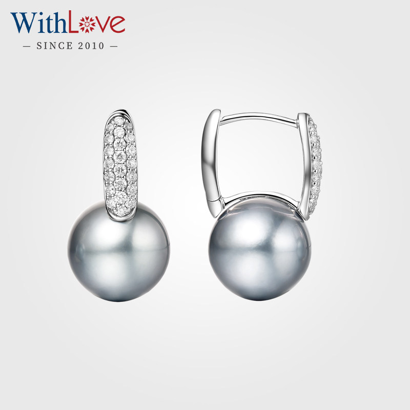 WithLove18K金大溪地珍珠耳环