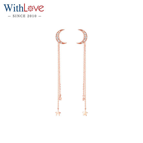 WithLove18K金群镶钻石耳线