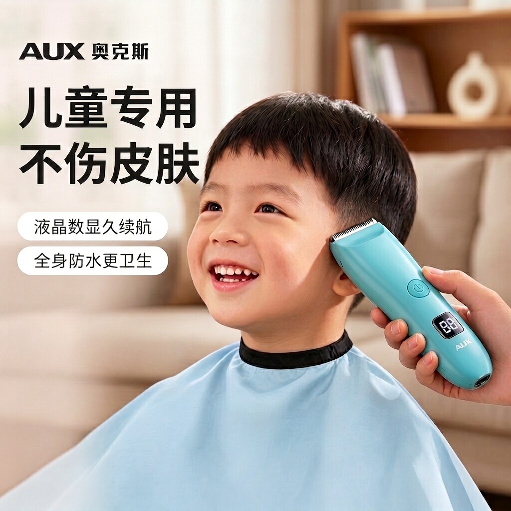 奥克斯儿童理发器婴儿宝宝理发神器专用推子剃发器理发家用电推剪