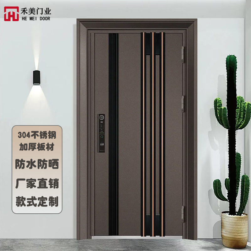304不锈钢入户门防盗门进户门新款韩式门别墅大门农村自建房大门