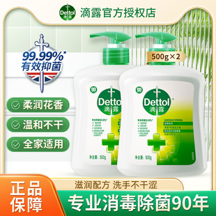 滴露經(jīng)典 2瓶 批發(fā)500g 松木洗手液滋潤倍護(hù)清香型兒童抑菌大桶裝