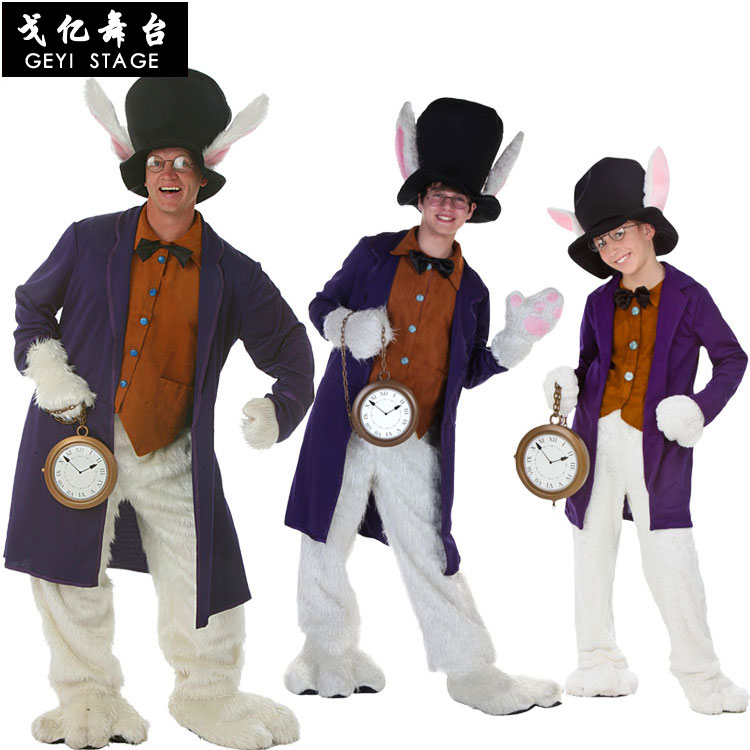 COS万圣节兔先生服饰爱丽丝梦游仙境兔子服魔术服兔服白兔先生图片