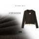 CHESONSE 简绿 江南家 芝禾 休闲百搭假两件半开领毛针织衫 1280