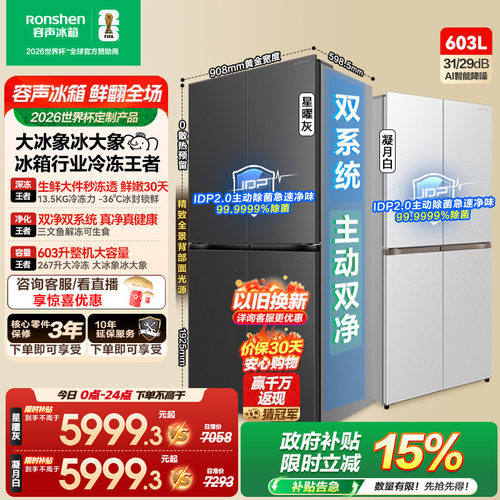 容声大冰象603冰箱行业冷冻王者