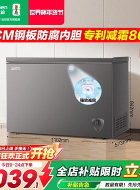 容声300L大容量减霜冰柜家用商用冷藏冷冻单温节能冷柜一级能效