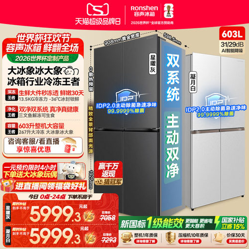 容声大冰象603冰箱行业冷冻王者