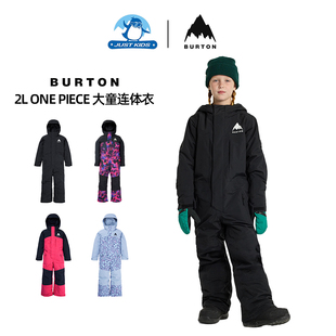 美国BURTON伯顿新款单板双板儿童青少连体滑雪服防风防水保暖现货