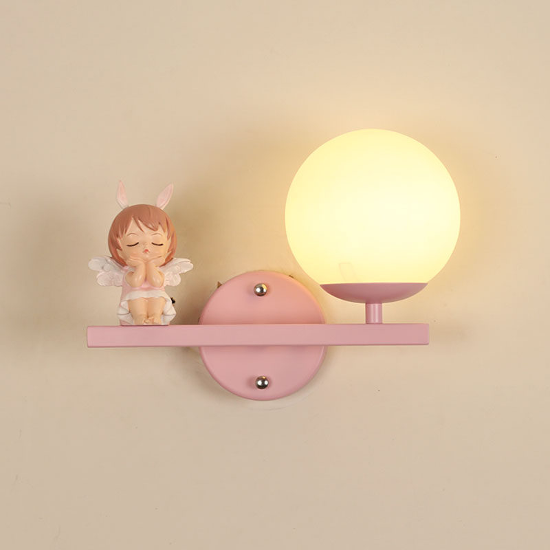 北欧卡通女孩男孩卧室床头壁灯客厅背景墙过道走廊卡通装饰墙壁灯