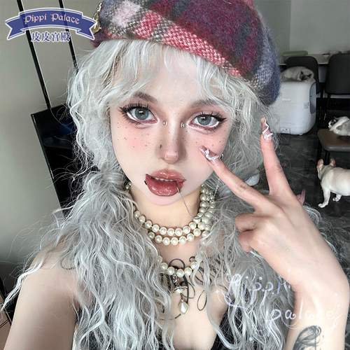 皮皮宫殿假发羊毛卷卷刘海中长发