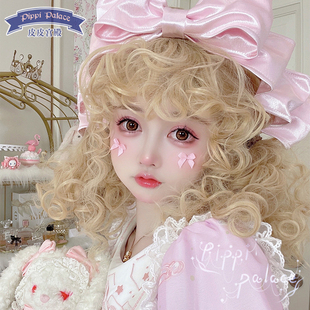 皮皮家 小公主 可爱卷刘海绵羊毛卷泡面卷Lolita造型款茶会假发