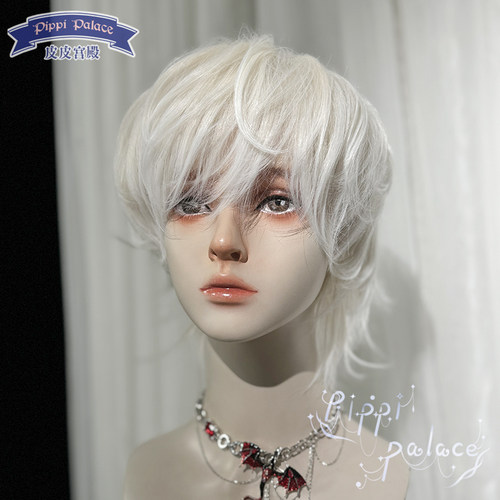 皮皮家假发少年白毛万用cos