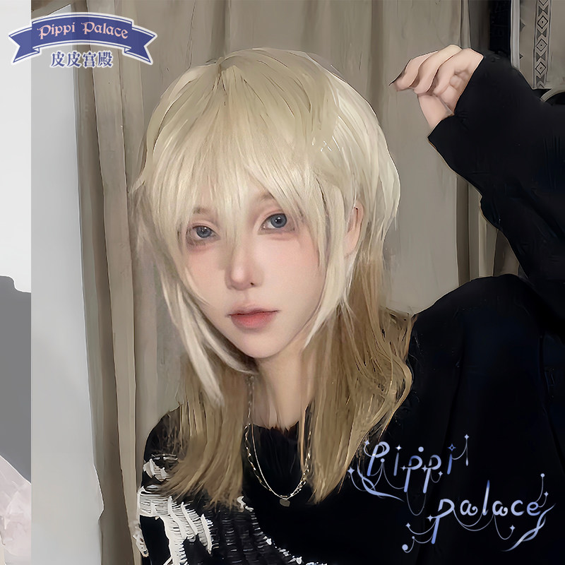 皮皮家虎尾拖尾白金棕色拼色男款日常长鬓角收脸少年毛Lolita假发,模玩/动漫/周边/娃圈三坑/桌游,lolita洛丽塔假发,淘宝优惠券,粉丝福利购,淘宝优惠卷
