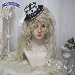 皮皮家 女伯爵 合作款原创Lolita复古宫廷茶会泡面打毛长卷发假发