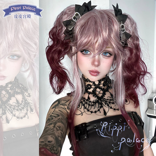 皮皮家假发双马尾鸡窝夹辣妹