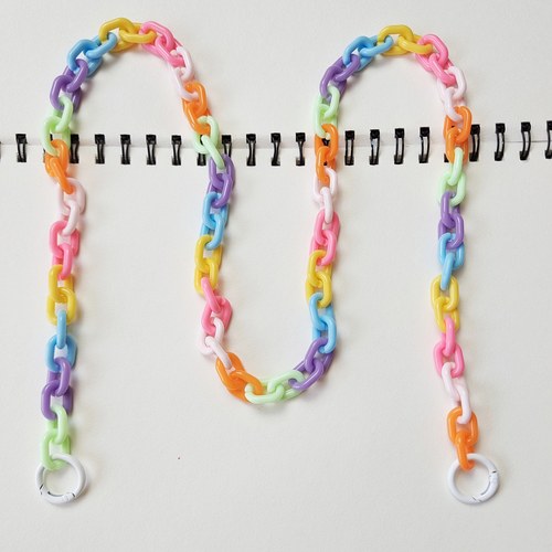 糖果色亚克力链条斜挎挂绳水杯链条包包挂饰挂件多巴胺装饰配件