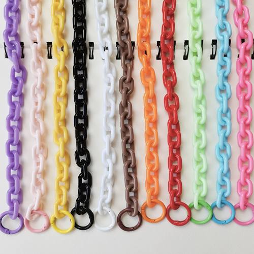 ins纯色亚克力链条水杯钥匙扣手机链包包配饰拍立得DIY饰品配件