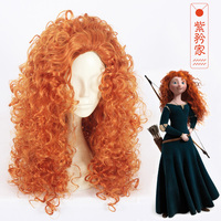 紫矜家 勇敢传说 梅莉达公主 Brave Merida Cosplay 动漫假发