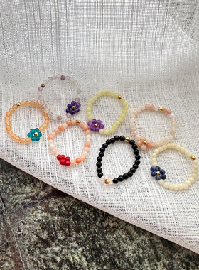 韩国进口饰品 百搭简约 小众ins风鱼线戒指 松紧指环女