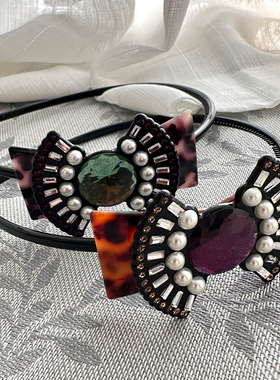 韩国AZNAVOUR/GRAIN de BEAUTE 百搭蝴蝶结 发箍头箍 压发发卡