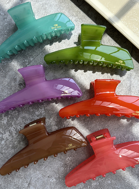 韩国进口AZNAVOUR/GRAIN de BEAUTE简约气质糖果色盘发抓夹发抓夹